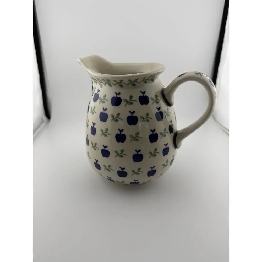 Boleslawiec Manufakura Polish Pottery Apple Pitcher 6